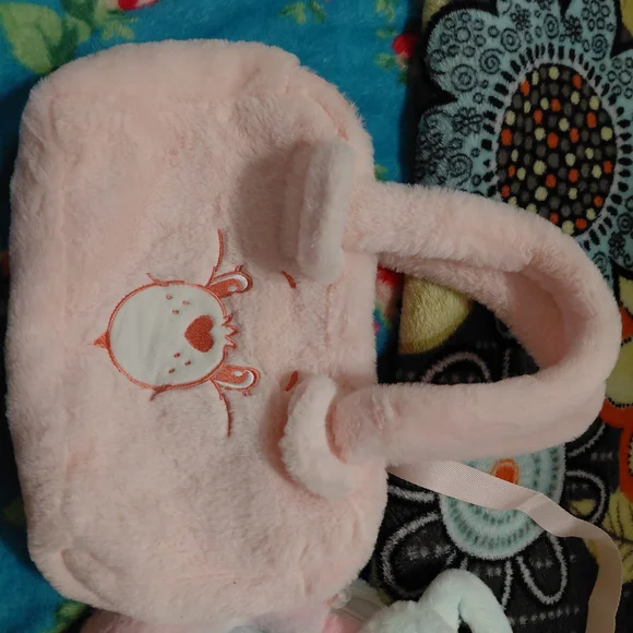 Cute Pink and Multicolor Plush Bags - Picture 2 of 6